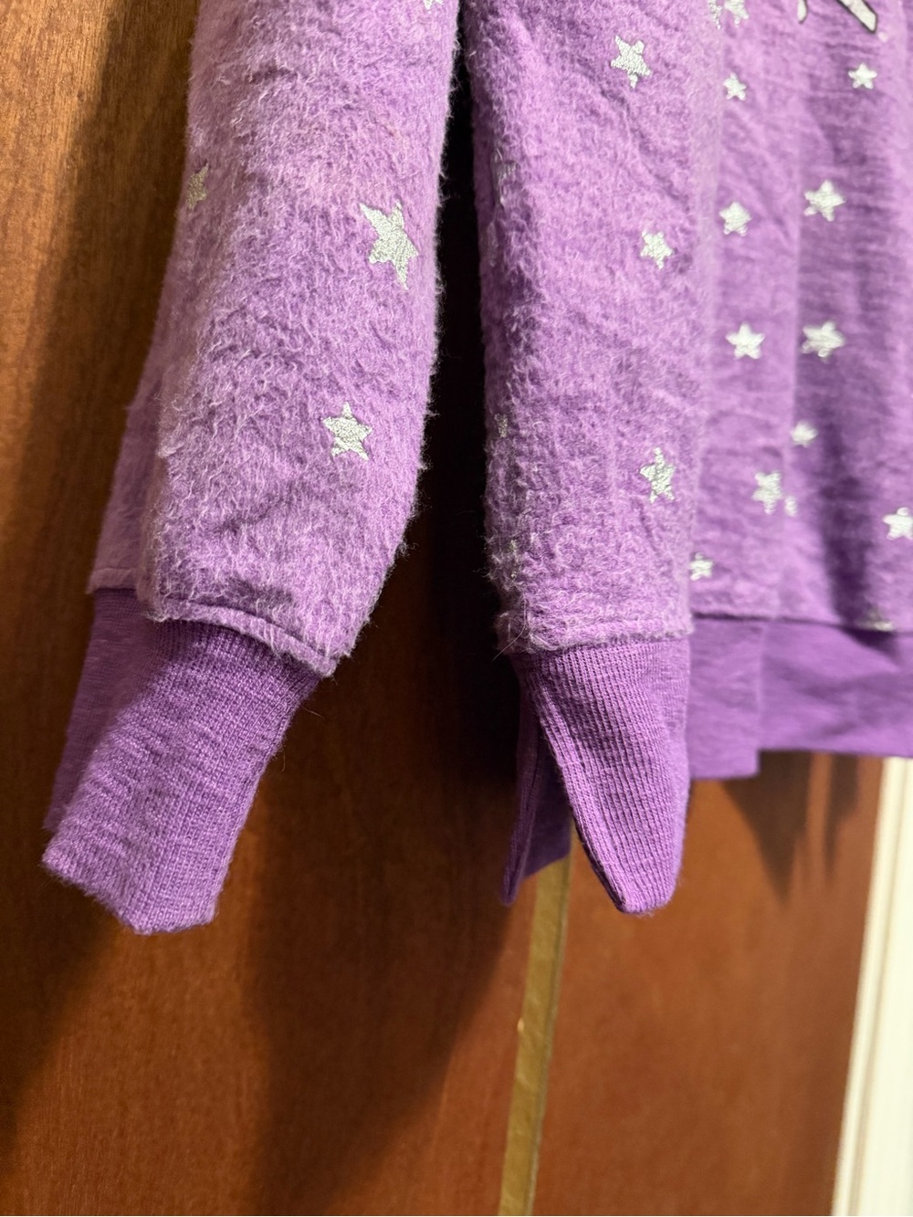 K-STATE Girls' Purple Star Pullover Sweatshirt - Picture 5 of 7